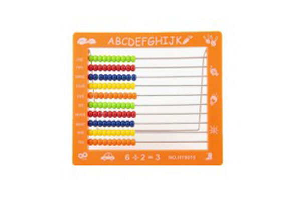 Počítadlo 100 kuliček plast 19x16cm oranžové